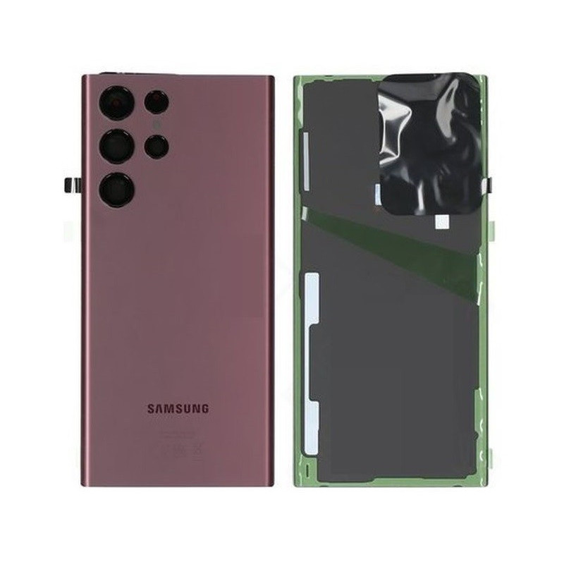 Back cover for Samsung S908 S22 Ultra Burgundy original (service pack)