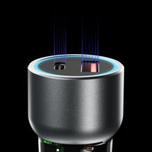 Automobilinis įkroviklis Dudao "R4T" pilkas 25W (1xPD / QC3.0)