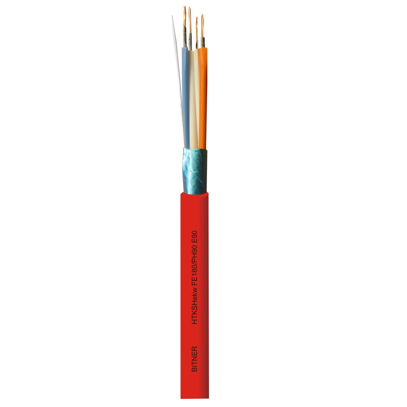 Fire shielded non-flammable cable Bitner HTKSHekw FE180 / Ph90 E90 2x2x0.8mm