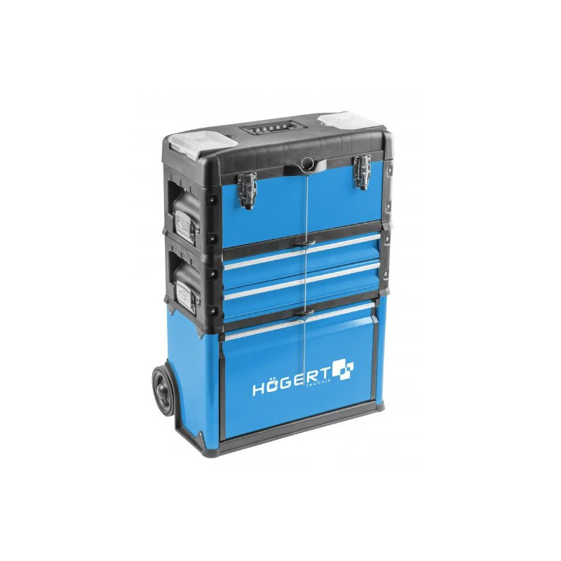 Tool trolley 3 parts with wheels (without tools) HOGERT HT7G080