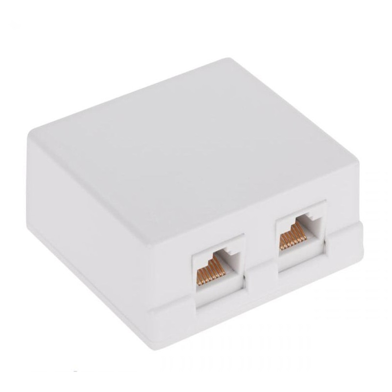 RJ45 wall socket LK-WP-032 (2 sockets, UTP Cat.5e, crossover)