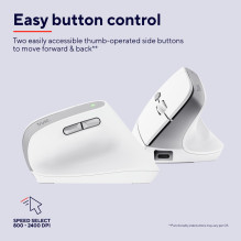 MOUSE USB OPTICAL WRL BAYO II / ERGO WHT 25398 TRUST