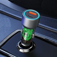 Automobilinis įkroviklis Dudao "R4T" pilkas 25W (1xPD / QC3.0)