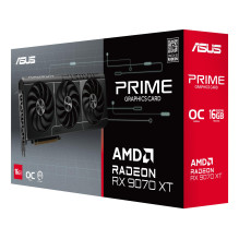 Graphics Card, ASUS, AMD Radeon RX 9070 XT, 16 GB, GDDR6, 256 bit, PCIE 5.0 16x, Triple slot Fansink, 1xHDMI, 3xDisplayP