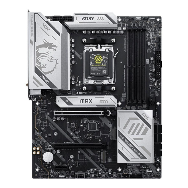 MSI MAG X870E GAMING MAX Motherboard WIFI / AMD X870 / DDR5 / SATA3 / M.2 / USB4 / WiFi / BT / PCIe5.0 / AM5 / ATX