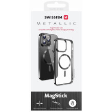 Swissten "Clear Jelly Magstick Metallic Case iPhone 12 Pro Max" Black