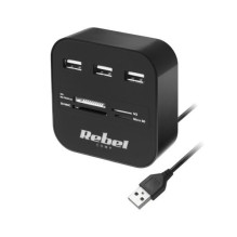 USB 2.0 HUB + SD karšu...