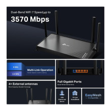 Wireless Router, TP-LINK, 3600 Mbps, Number of antennas 4, ARCHERBE220