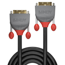 Vaizdo Kabelis - LINDY Anthra Line DVI-D Dual Link Kabelis, M / M, 7.5 m, Juodas