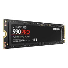 SSD, SAMSUNG, 990 PRO, 1TB, M.2, PCIE, NVMe, MLC, Write speed 6900 MBytes / sec, Read speed 7450 MBytes / sec, 2.3mm, TB
