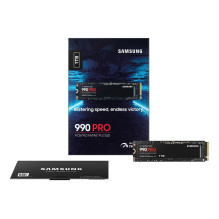 SSD, SAMSUNG, 990 PRO, 1TB, M.2, PCIE, NVMe, MLC, Write speed 6900 MBytes / sec, Read speed 7450 MBytes / sec, 2.3mm, TB