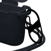 3mk Silicone AirPods Case Black for AirPods 4 - black