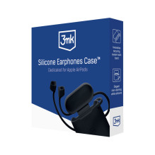 3mk Silicone AirPods Case Black for AirPods 4 - black