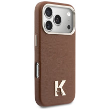 Karl Lagerfeld Karl Head Logo MagSafe Case for iPhone 17 Pro Max - Brown