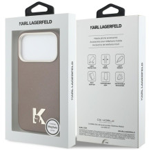 Karl Lagerfeld Karl Head Logo MagSafe Case for iPhone 17 Pro Max - Brown
