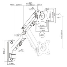 DISPLAY ACC MOUNTING ARM 27" / MA-WA1-02 GEMBIRD DISPLAY ACC MOUNTING ARM 27" / MA-WA1-02 GEMBIRD