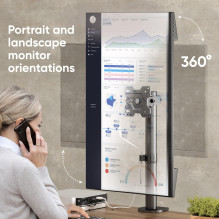 MONITORIAUS PRIEDAS STALO LAIKIKLIS / 13–34 COLIŲ JUODAS D101E-B ONKRON MONITORIAUS PRIEDAS STALO LAIKIKLIS / 13–34 COLIŲ JUODAS D101E-B ONKRON