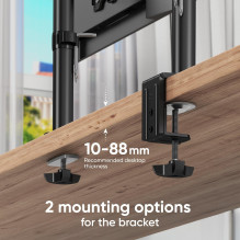 MONITOR ACC DESK MOUNT / 13-34" BLACK D101E-B ONKRON