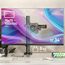 MONITOR ACC DESK MOUNT / 13-34" BLACK D121E-B ONKRON
