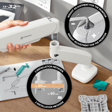 MONITORIAUS PRIEDAS STALO LAIKIKLIS / 13-32" BALTA G80-W ONKRON
