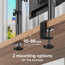 MONITOR ACC DESK MOUNT / 13-34" BLACK D121E-B ONKRON