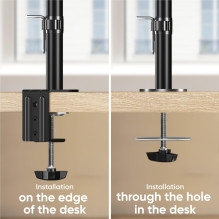 MONITOR ACC DESK MOUNT / 13-34" BLACK D208E-B ONKRON MONITOR ACC DESK MOUNT / 13-34" BLACK D208E-B ONKRON