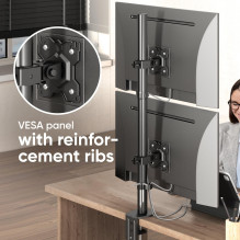 MONITOR ACC DESK MOUNT / 13-34" BLACK D208E-B ONKRON MONITOR ACC DESK MOUNT / 13-34" BLACK D208E-B ONKRON