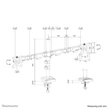 MONITOR ACC DESK MOUNT 10-32" / DUAL DS60-600BL2 NEOMOUNTS