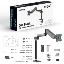 MONITOR ACC DESK MOUNT / 13-34" BLACK G75-B ONKRON