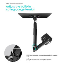 MONITOR ACC DESK MOUNT / 13-34" BLACK G90-B ONKRON