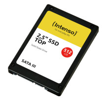 SSD, INTENSO, 512GB, SATA 3.0, SLC, Write speed 500 MBytes / sec, Read speed 520 MBytes / sec, 2,5", 3812450