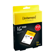 SSD, INTENSO, 512GB, SATA 3.0, SLC, Rašymo greitis 500 MB/s, Skaitymo greitis 520 MB/s, 2,5", 3812450