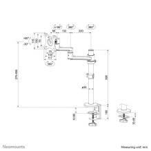 MONITOR ACC DESK MOUNT 17-27" / DS60-425BL1 NEOMOUNTS
