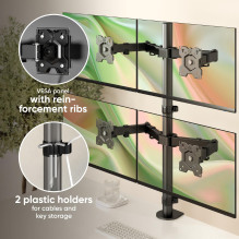 MONITOR ACC DESK MOUNT / 13-32" BLACK D421E-B ONKRON MONITOR ACC DESK MOUNT / 13-32" BLACK D421E-B ONKRON