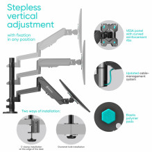 MONITOR ACC DESK MOUNT / 13-32" BLACK G140-B ONKRON MONITOR ACC DESK MOUNT / 13-32" BLACK G140-B ONKRON