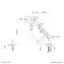 MONITOR ACC DESK MOUNT 17-32" / DS70-810BL1 NEOMOUNTS