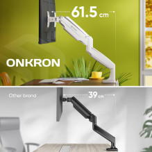 MONITOR ACC DESK MOUNT / 13-32" WHITE G200-W ONKRON MONITOR ACC DESK MOUNT / 13-32" WHITE G200-W ONKRON