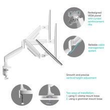 MONITOR ACC DESK MOUNT / 13-32" WHITE G200-W ONKRON MONITOR ACC DESK MOUNT / 13-32" WHITE G200-W ONKRON