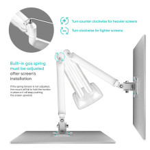 MONITOR ACC DESK MOUNT / 13-32" WHITE G200-W ONKRON MONITOR ACC DESK MOUNT / 13-32" WHITE G200-W ONKRON