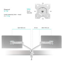 MONITORIAUS PRIEDAS STALO LAIKIKLIS / 13-32" BALTA G200-W ONKRON MONITORIAUS PRIEDAS STALO LAIKIKLIS / 13-32" BALTA G200-W ONKRON