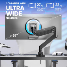 MONITOR ACC DESK MOUNT / 17-57" BLACK G130-B ONKRON MONITOR ACC DESK MOUNT / 17-57" BLACK G130-B ONKRON
