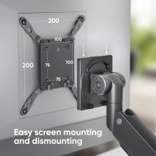 MONITOR ACC DESK MOUNT / 17-57" BLACK G130-B ONKRON MONITOR ACC DESK MOUNT / 17-57" BLACK G130-B ONKRON