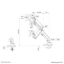 MONITOR ACC DESK MOUNT 17-42" / DS70-450WH1 NEOMOUNTS