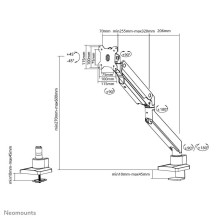 MONITOR ACC DESK MOUNT 10-49" / NM-D775SILVERPLUS NEOMOUNTS