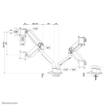 MONITORIAUS ACC STALO MONTAVIMAS 17-35 colių / DS70S-950WH2 NEOMOUNTS