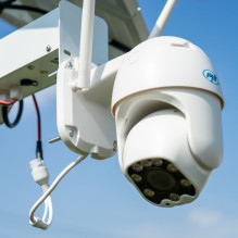 PNI IP60 live PTZ video surveillance camera package with solar panel, 2MP, GSM 4G and 128GB PNI MicroSD card