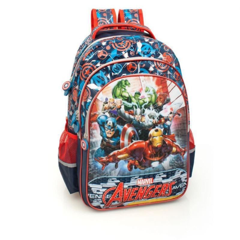 Marvel Premium Mugursoma zēniem Avengers Deluxe XL 3D 61213 Blue