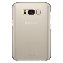 Samsung QG955CFE skaidrus dėklas, skirtas Galaxy S8+ G955, auksinis