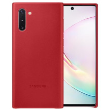 Samsung Galaxy Note 10 Leather Cover case Red
