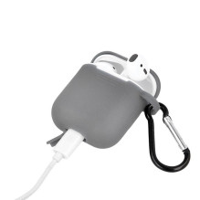 GreenGo Apple AirPods Silicone Case With Hook Gray